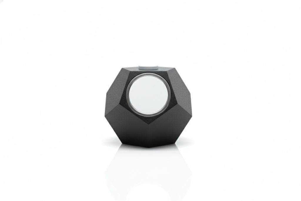 Încărcător wireless iPhone și Apple Watch cu elemente compatibile și design geometric modern